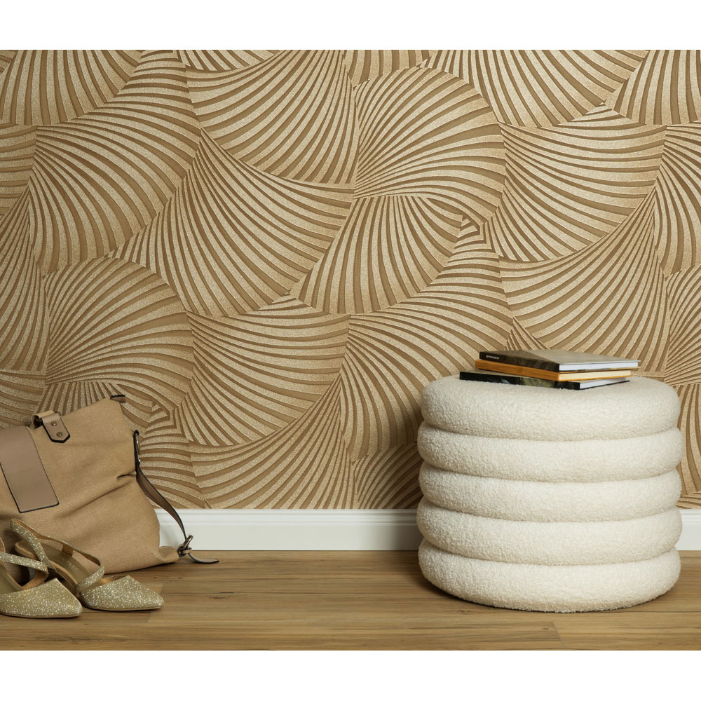 Erismann Twill Gold Vinyl Wallpaper Image 6