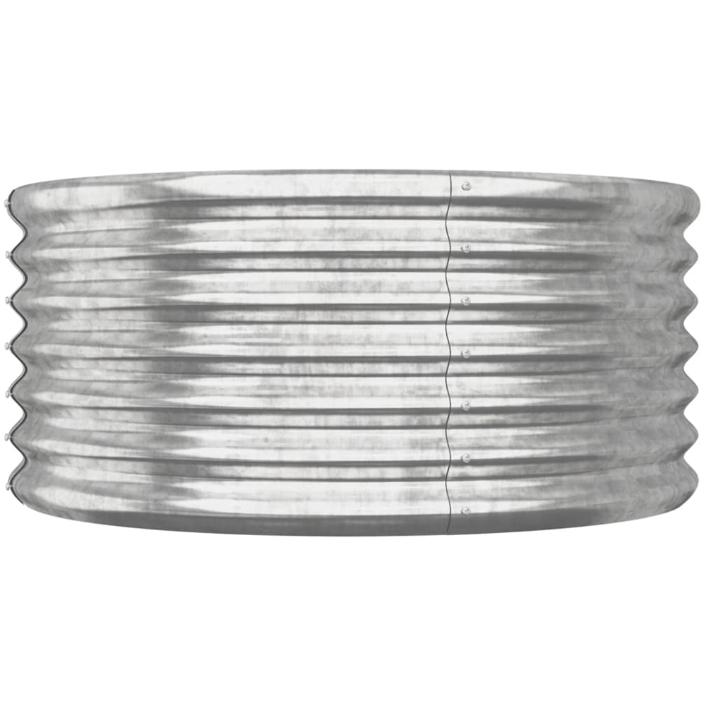 vidaXL Silver Galvanised Steel Garden Planter 36 x 80 x 80cm Image 2