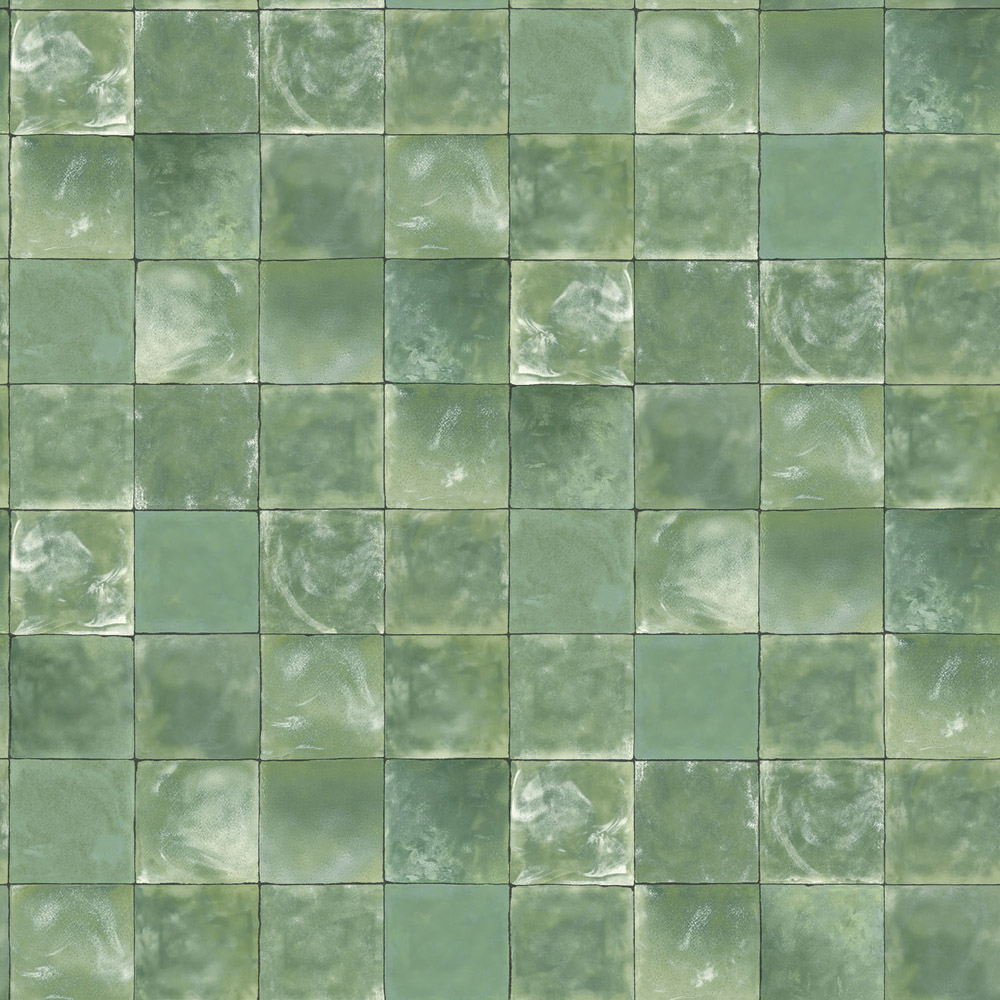 Galerie Evergreen Tile Green Wallpaper Image 1