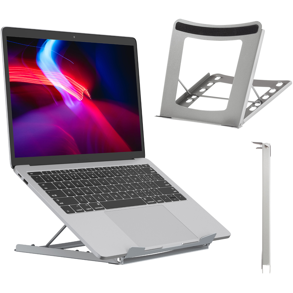 ProperAV Silver Adjustable Laptop Stand Image 4