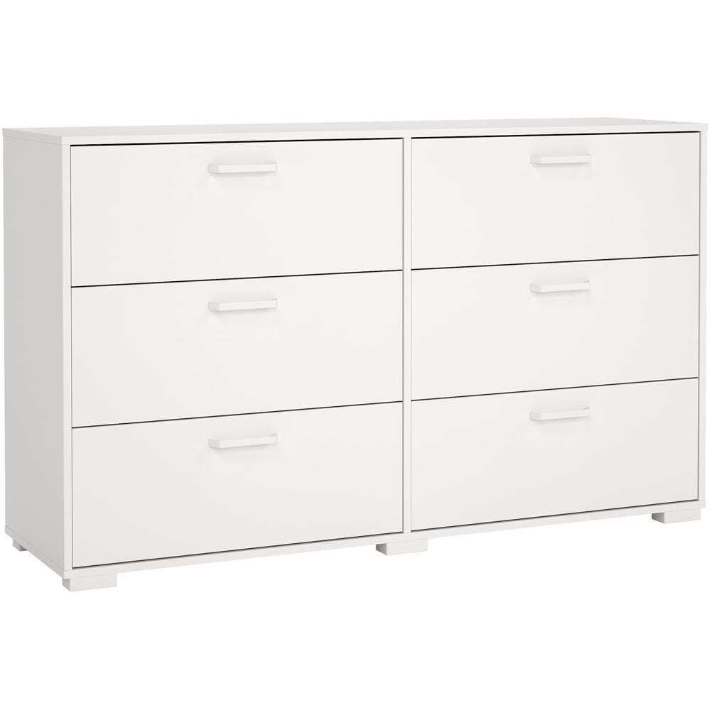 Florence Sofia 6 Drawer White Chest of Drawers Image 4