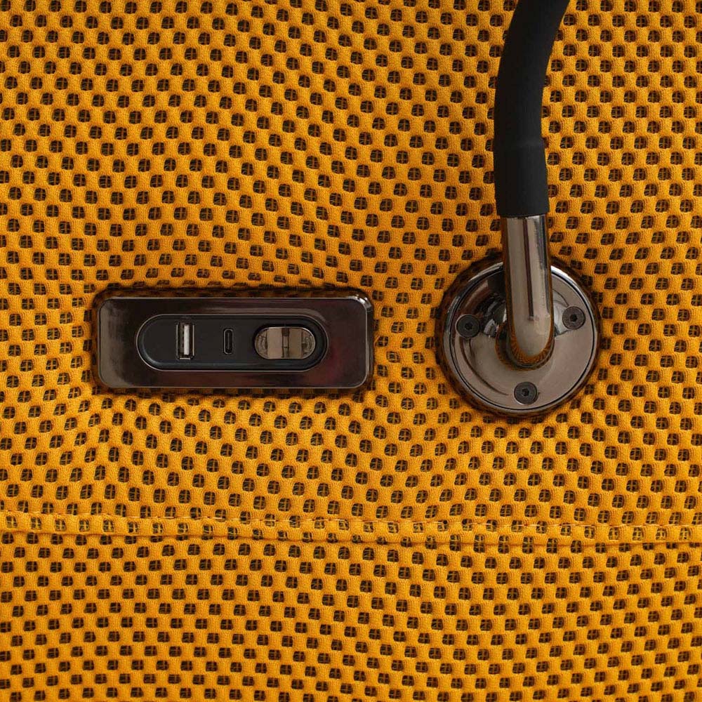 Milar Mustard Reclining Chair with Phone Holder Image 3