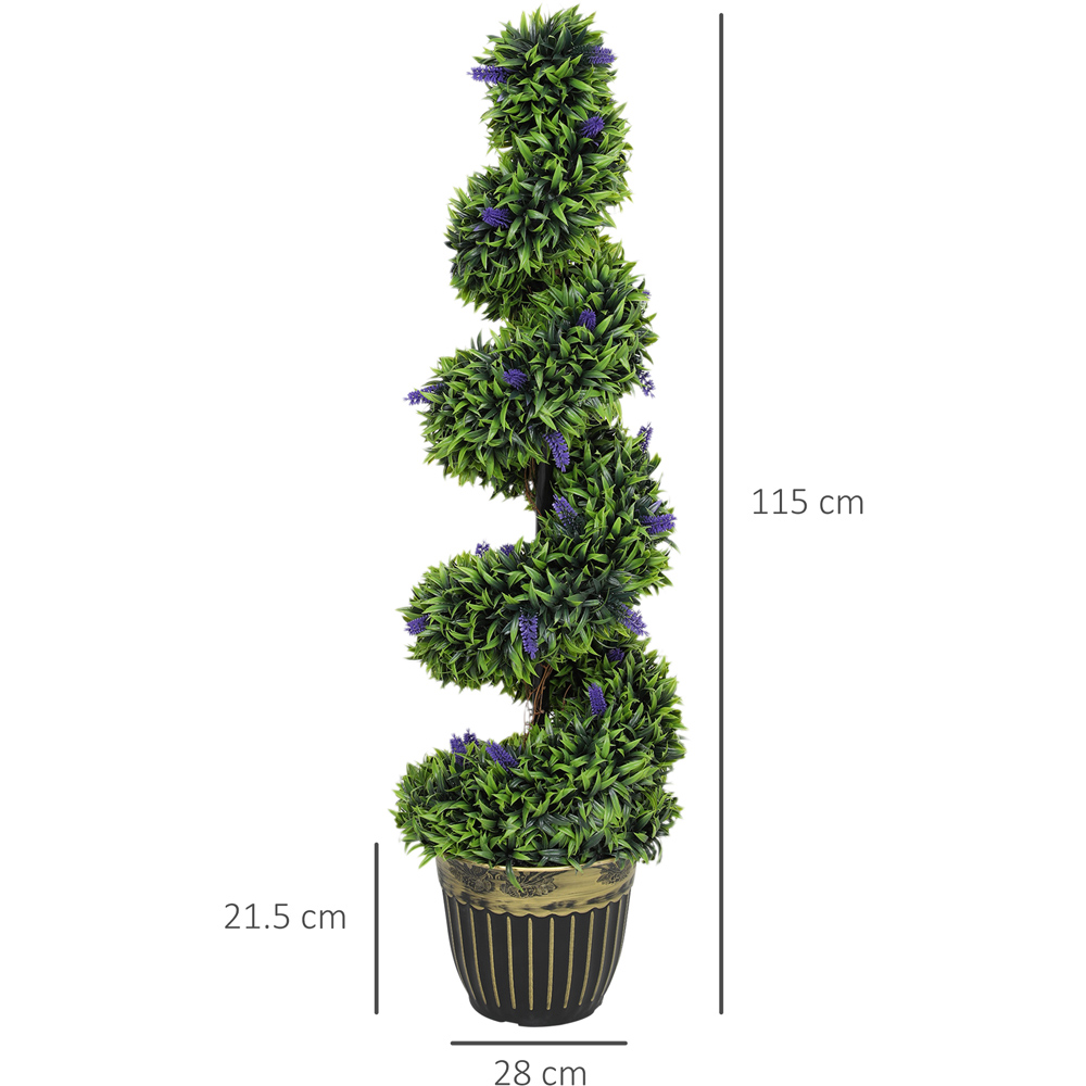 Portland Lavender Decorative Artificial Plant in Pot 115cm 2 Pack Image 9