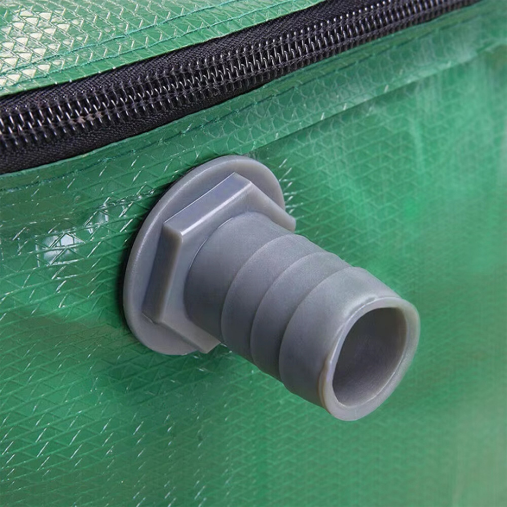 Living and Home 250L Green Collapsible Mesh Filter Rainwater Collection Tank with Side Tap Image 4