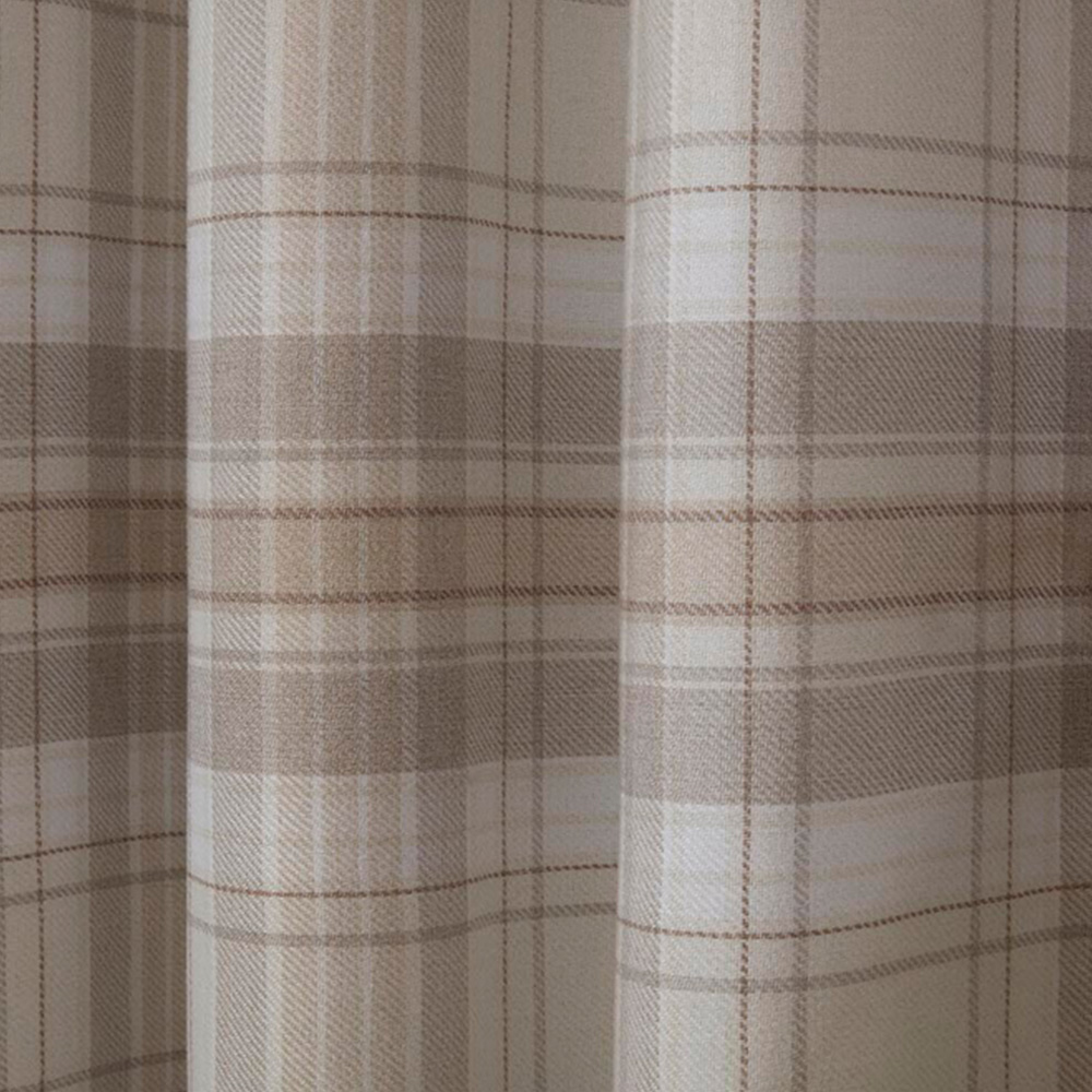 Divante Hatfield Natural Check Blackout Curtains 167 x 137cm Image 3