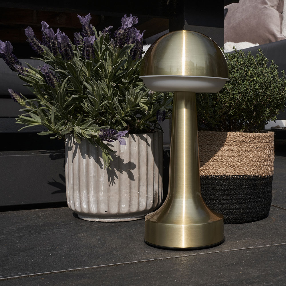 ValueLights Troy 2 Pack Satin Brass LED Table Lamp Image 5