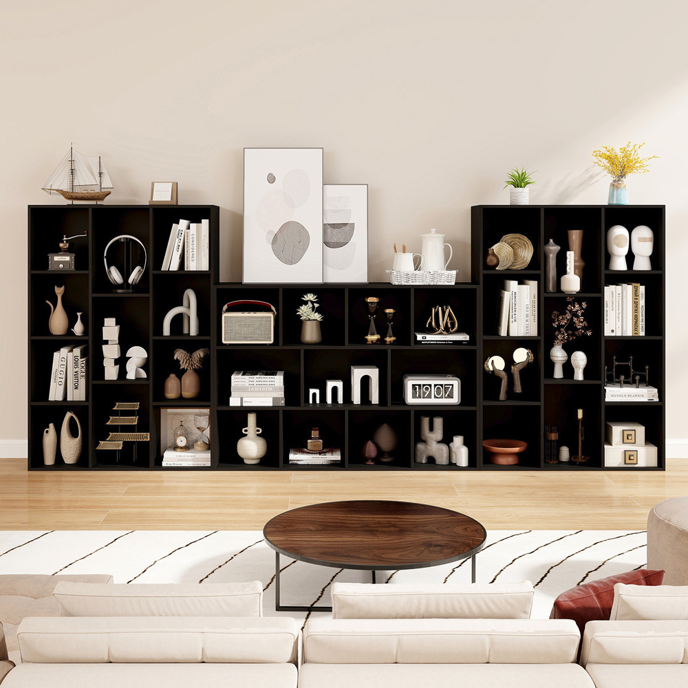 Costway 11 Cube Black Geometric Bookshelf Image 4