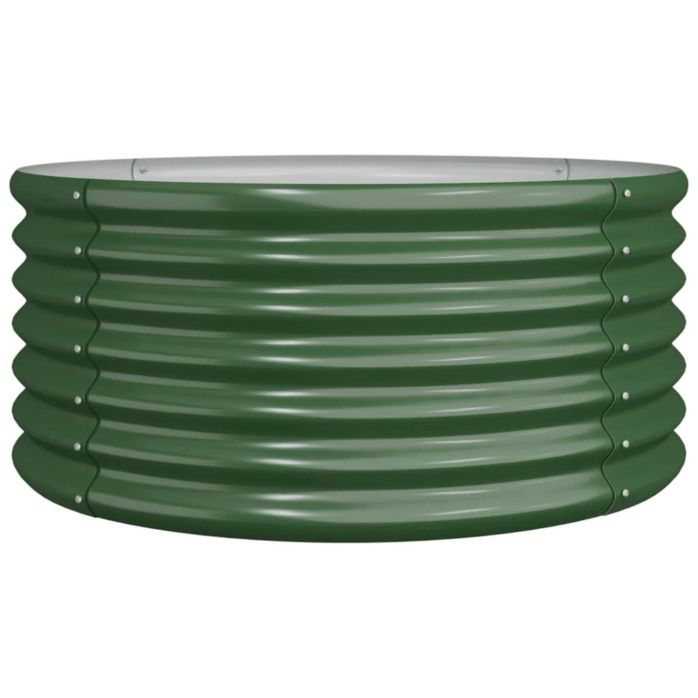 vidaXL Green Galvanised Steel Garden Planter 80 x 80 x 36cm Image 1
