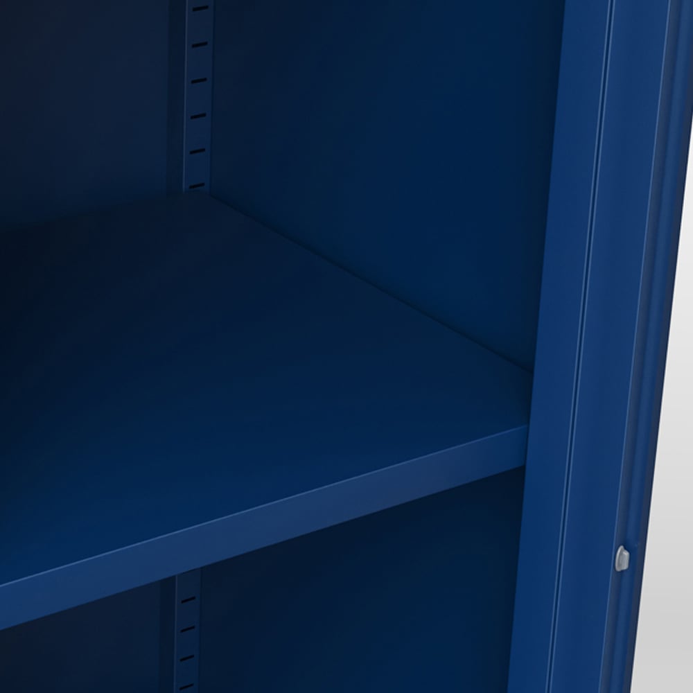 LPD Home Frank Single Door Classic Blue Glass Display Cabinet Image 6