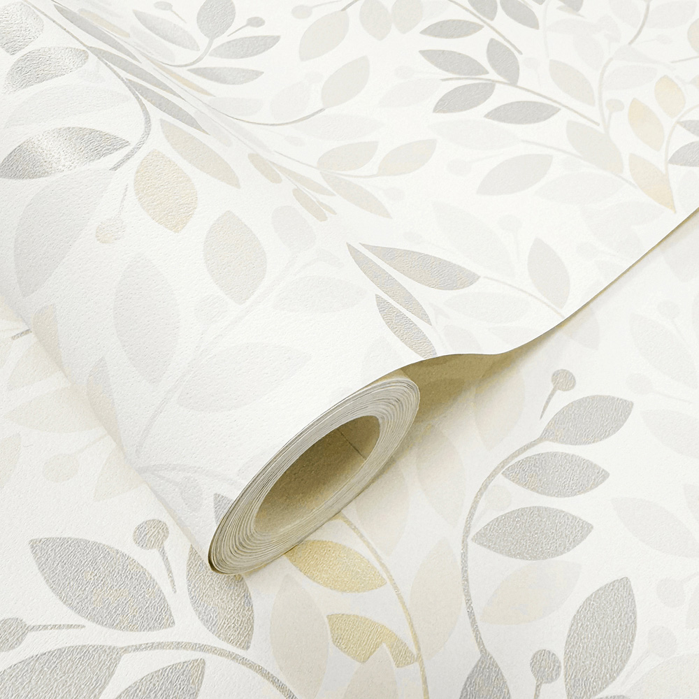 Muriva Gentle Leaf Cream Wallpaper Image 3