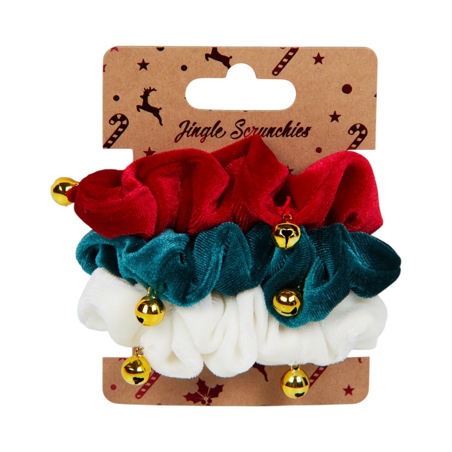 Pack of 3 Jingle Scrunchies Image 1