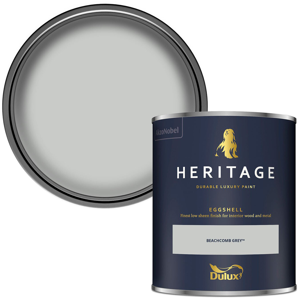 Dulux Heritage Wood and Metal Beachcomb Grey Eggshell Paint 750ml Image 1