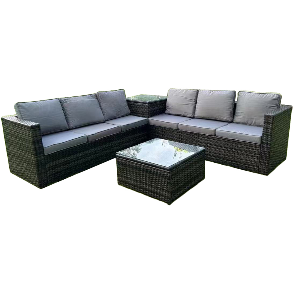 Furniture One 6 Seater Rattan Garden Lounge Set with Side Table Image 3