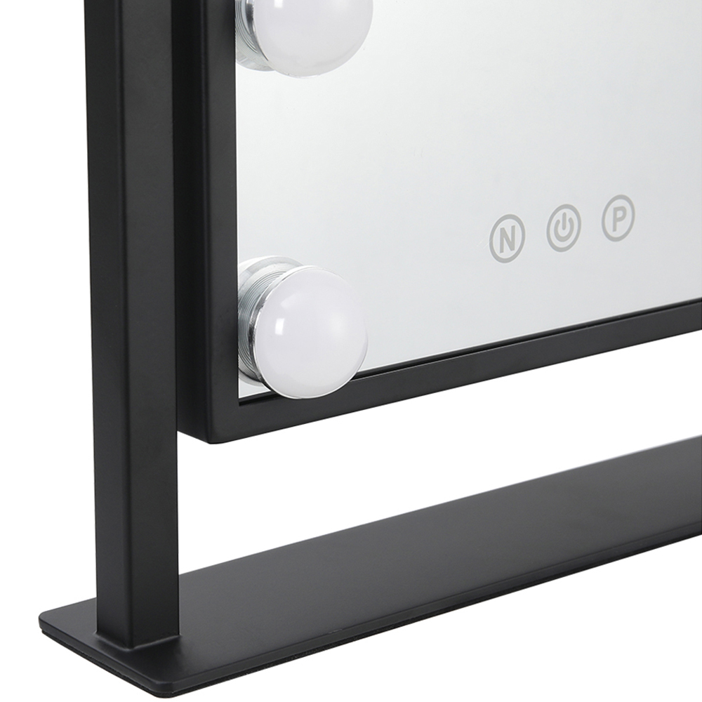 Living and Home Black Rotatable Hollywood LED Makeup Mirror Image 5