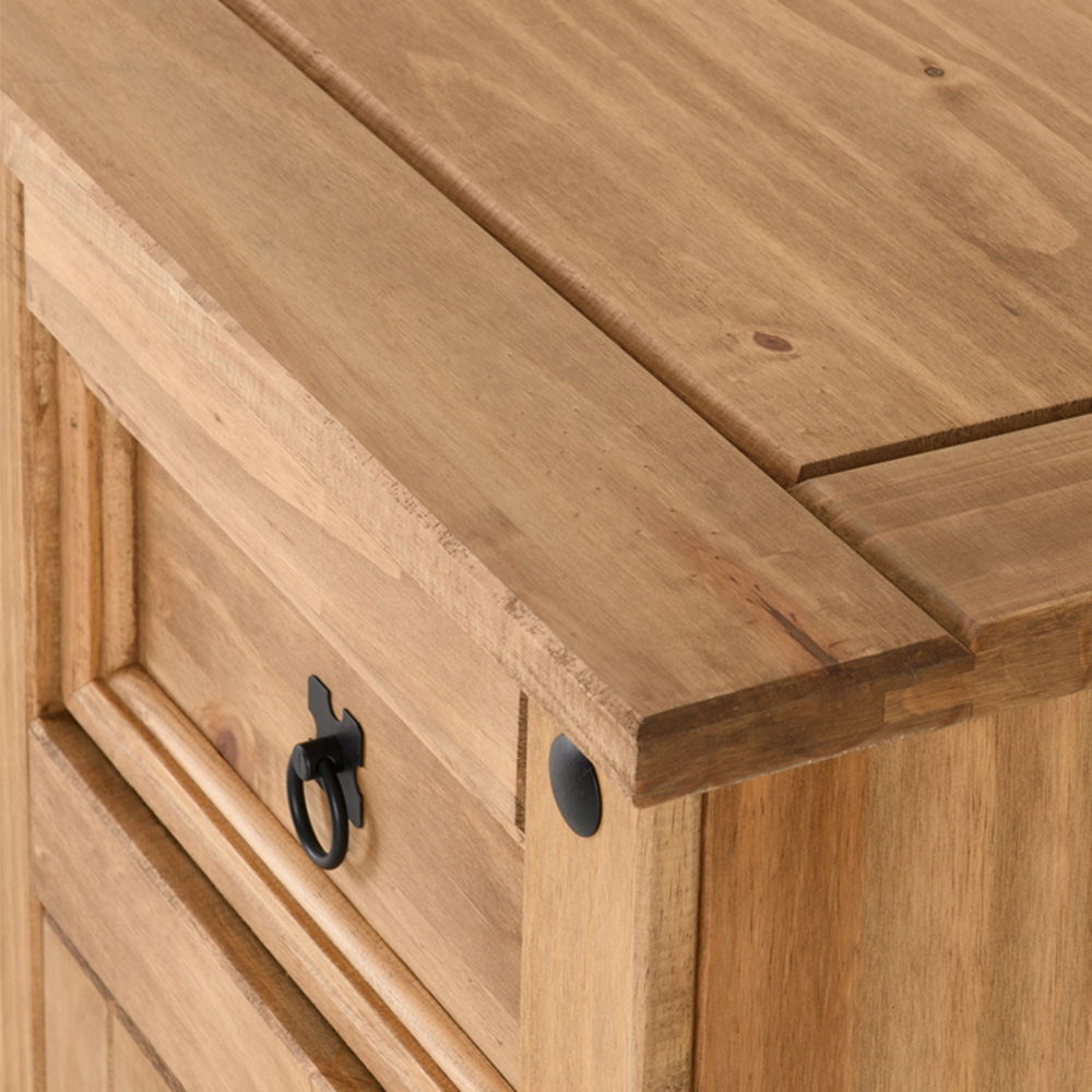 Seconique Corona 2 Door 5 Drawer Distressed Waxed Pine Sideboard Image 6