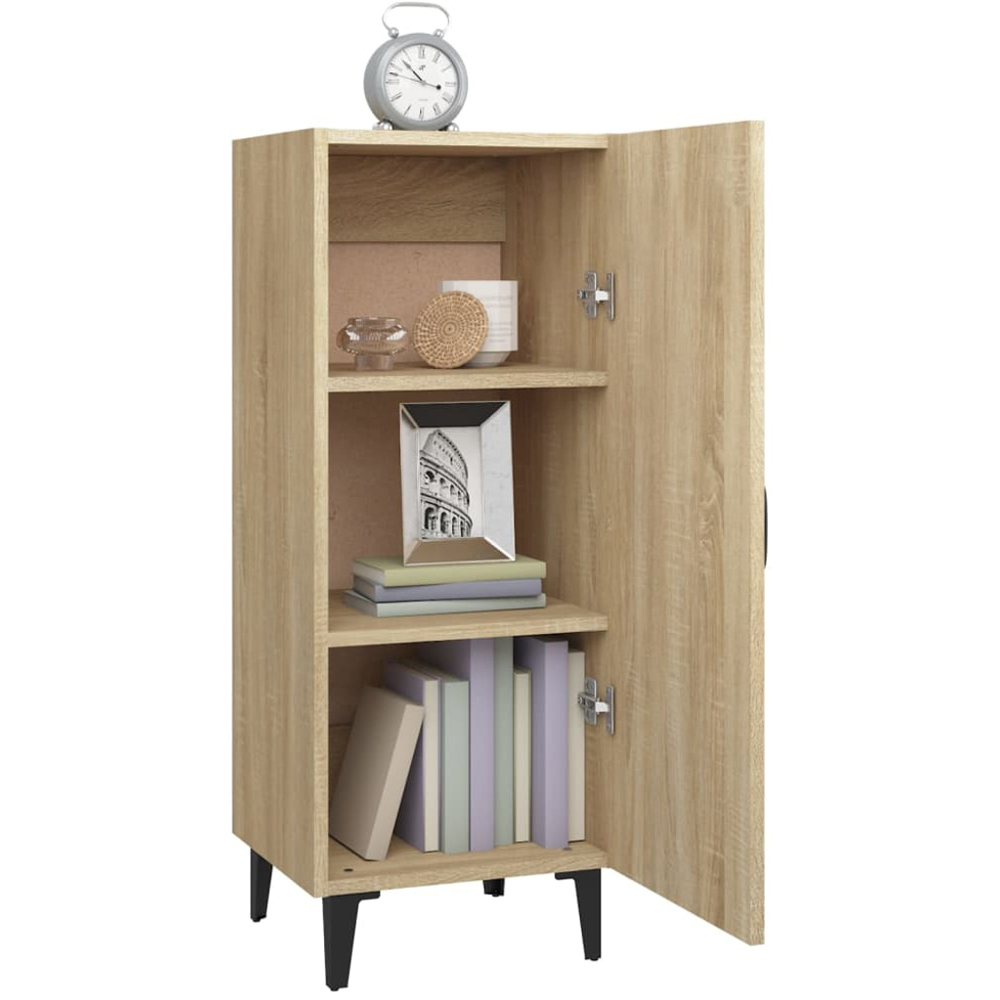 vidaXL Single Door Sonoma Oak Sideboard Image 4