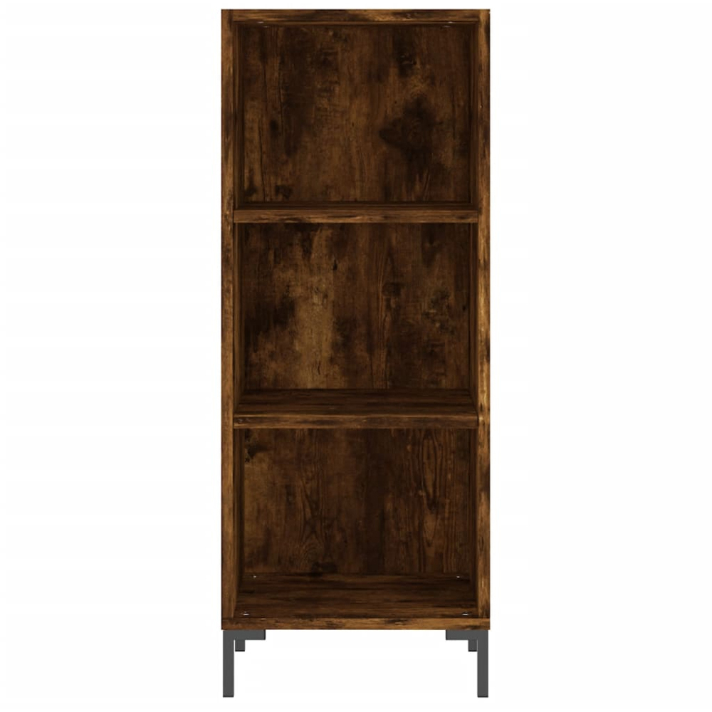 vidaXL Single Door 3 Shelf Smoked Oak Highboard Image 8