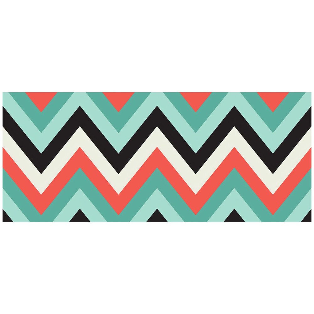 Warren Reed Designer Geometric Colourful Chevron Glass Bathroom Splashback 25 x 60cm Image 2