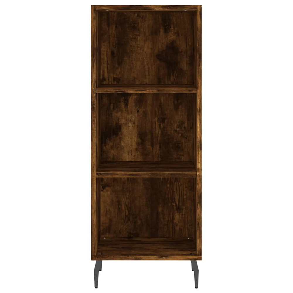 vidaXL Single Door 3 Shelf Smoked Oak Highboard Image 6