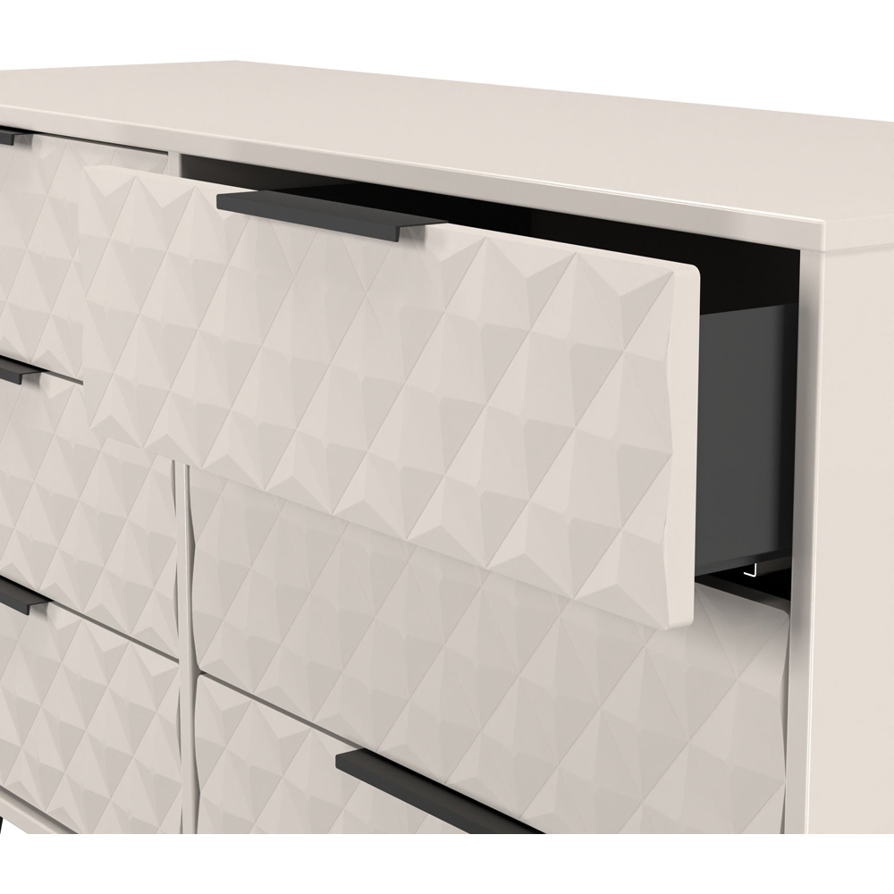 Crowndale Harlequin 6 Drawer Kashmir Matt Wide Chest of Drawers Ready Assembled Image 6