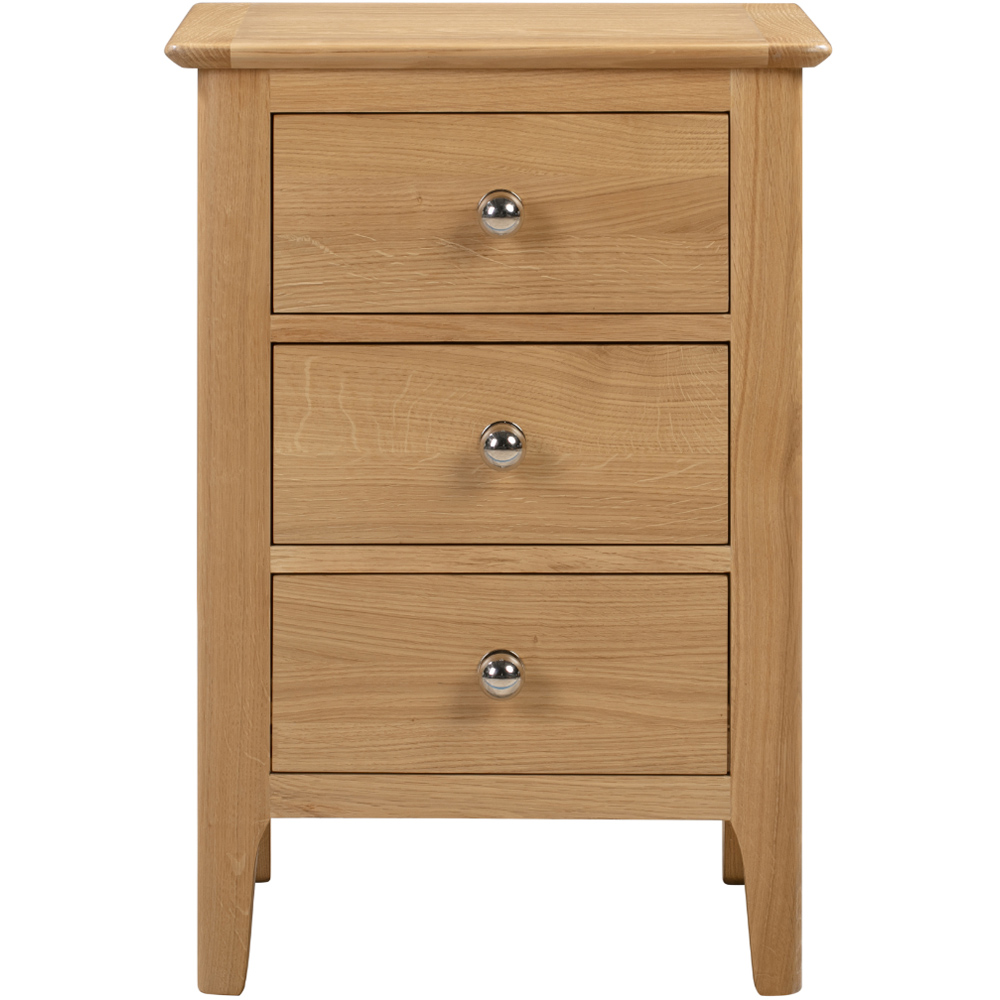 Julian Bowen Cotswold 3 Drawer Natural Bedside Table Image 3