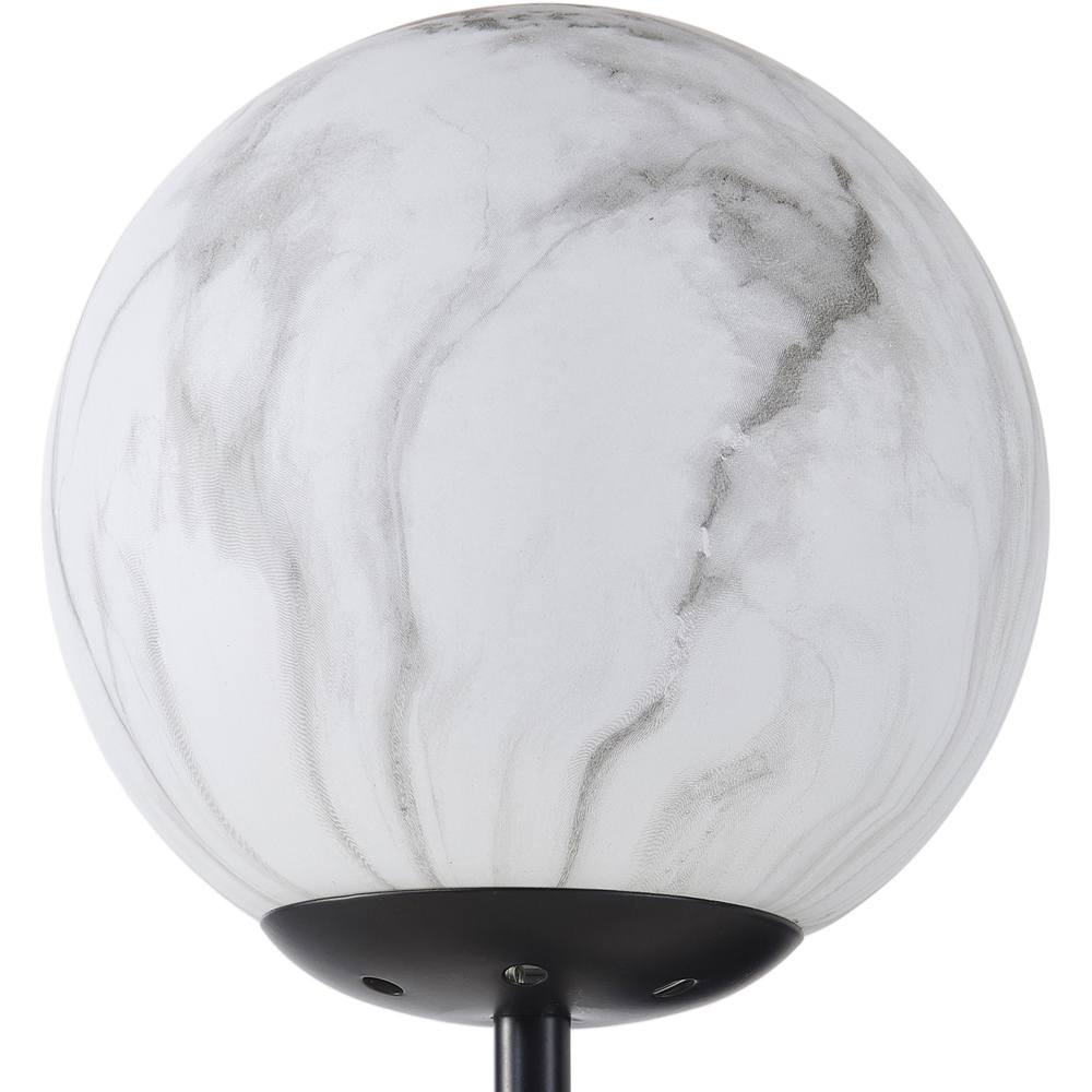 Living and Home E27 Screw Black Iron Marble Textured Glass Shade Wall Light 28cm Image 7