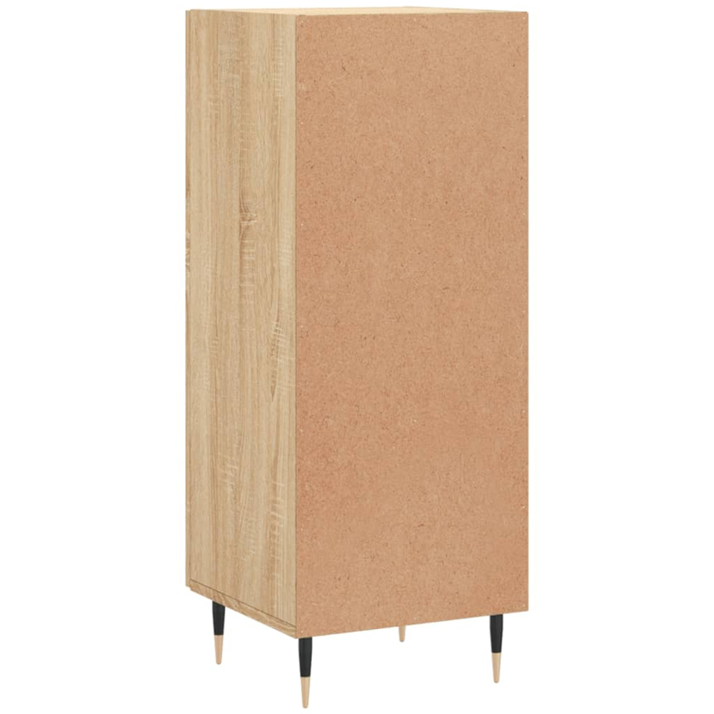 vidaXL Single Door 3 Shelf Sonoma Oak Sideboard with Metal Legs Image 8