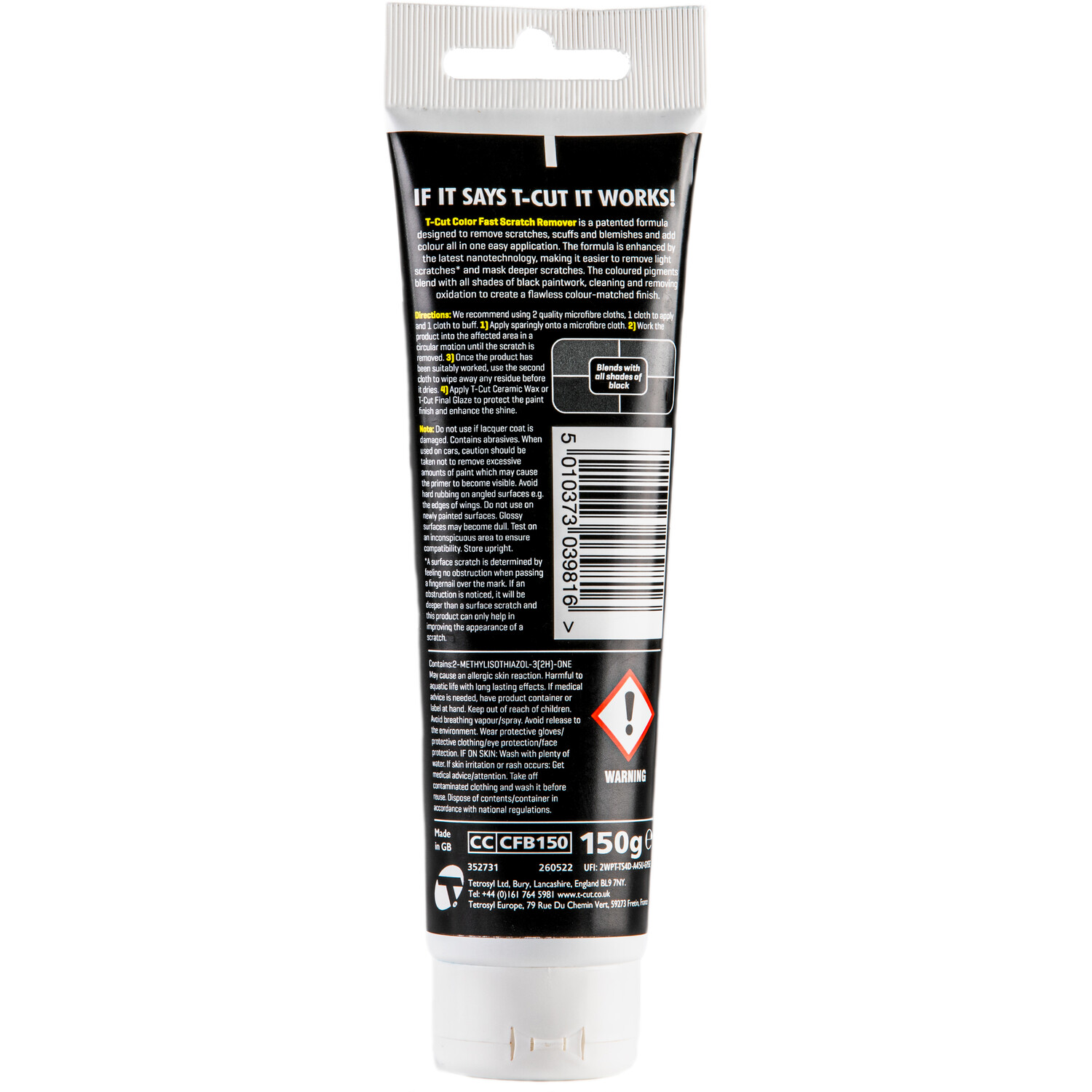 T-Cut Color Fast Scratch Remover - Black Image 2