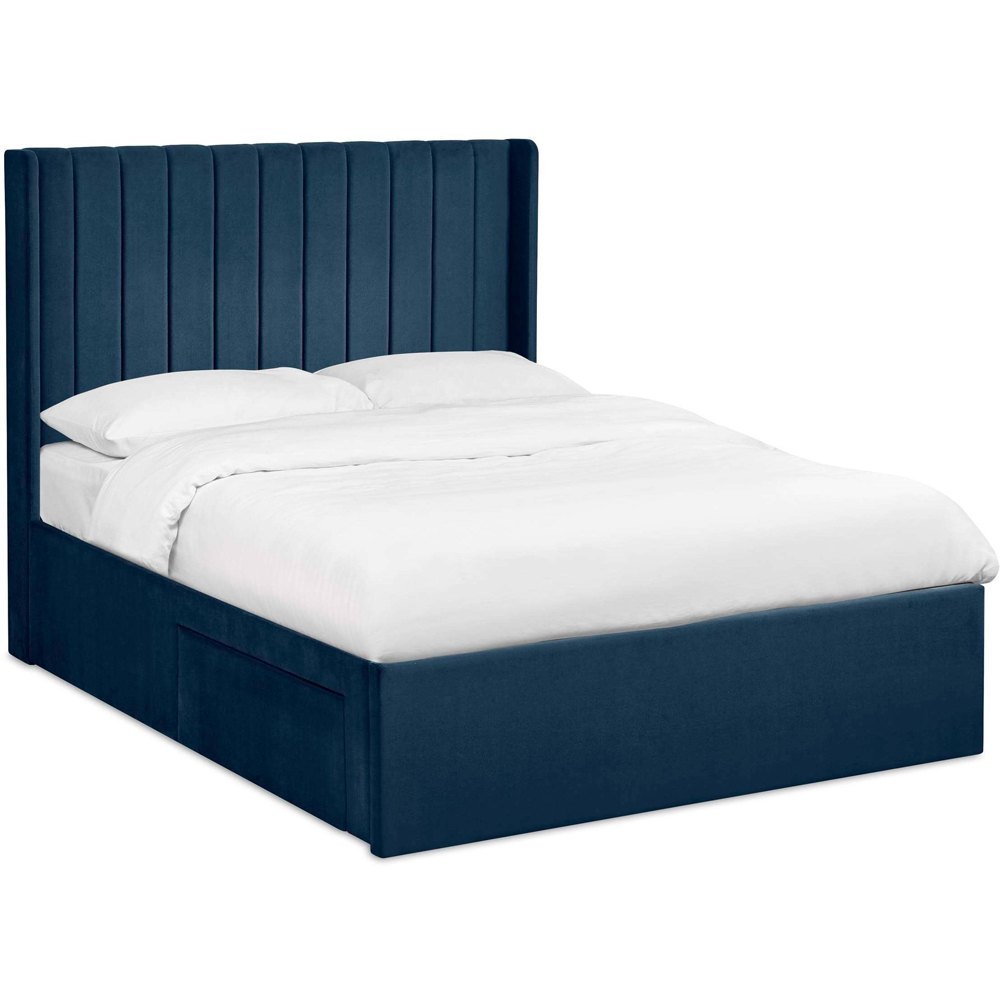Julian Bowen Leila Royal Blue Double Bed with Dual Storage Door Image 3