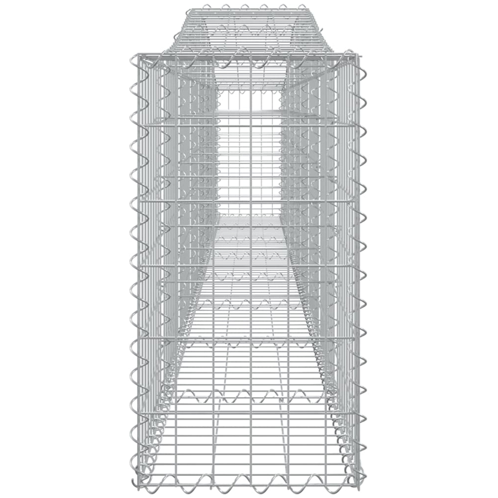 vidaXL Silver Galvanised Iron Arched Gabion Basket 400 x 30 x 60/80cm 6 Pack Image 3