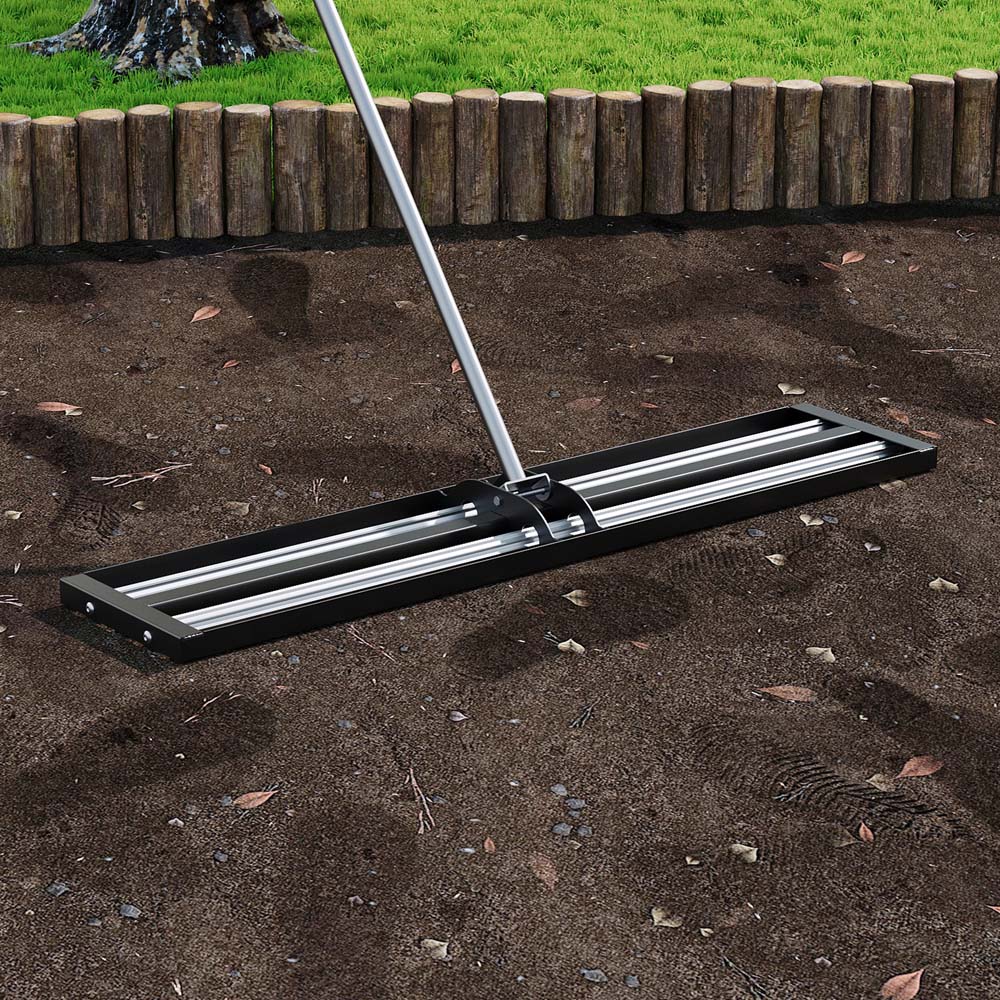 Living and Home Aluminium Alloy Roller Lawn Levelling Rake 114 x 25cm Image 5