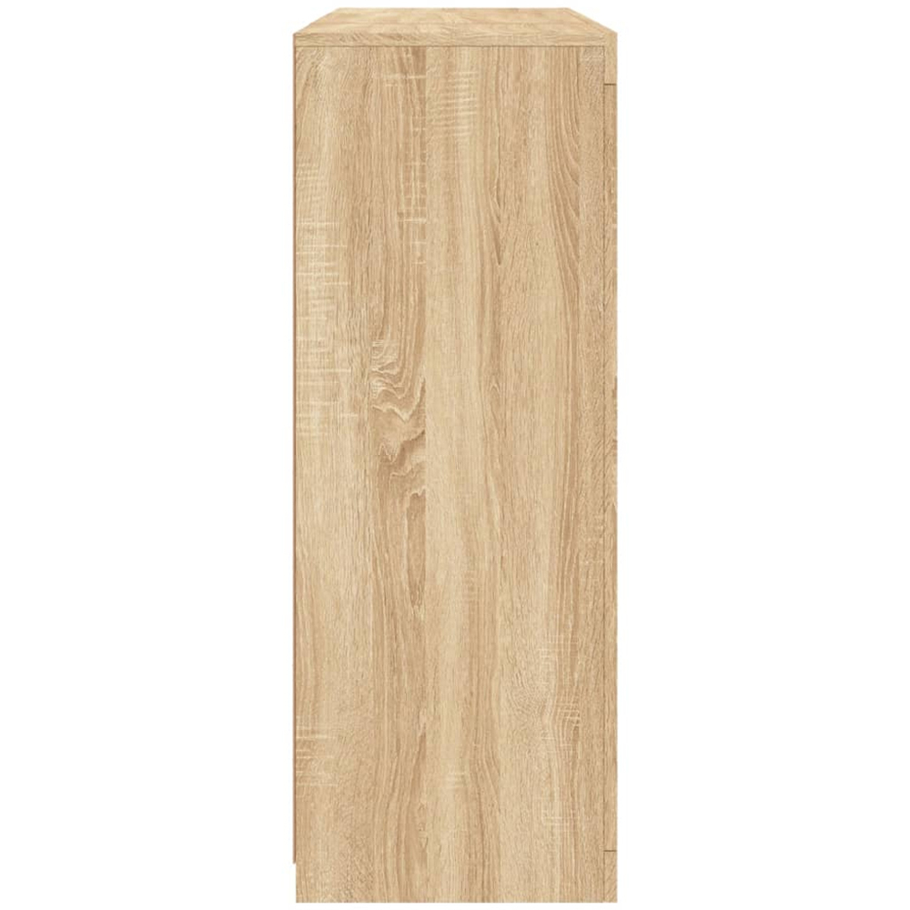 vidaXL 4 Door 6 Shelf Sonoma Oak LED Sideboard 3 Piece Image 7