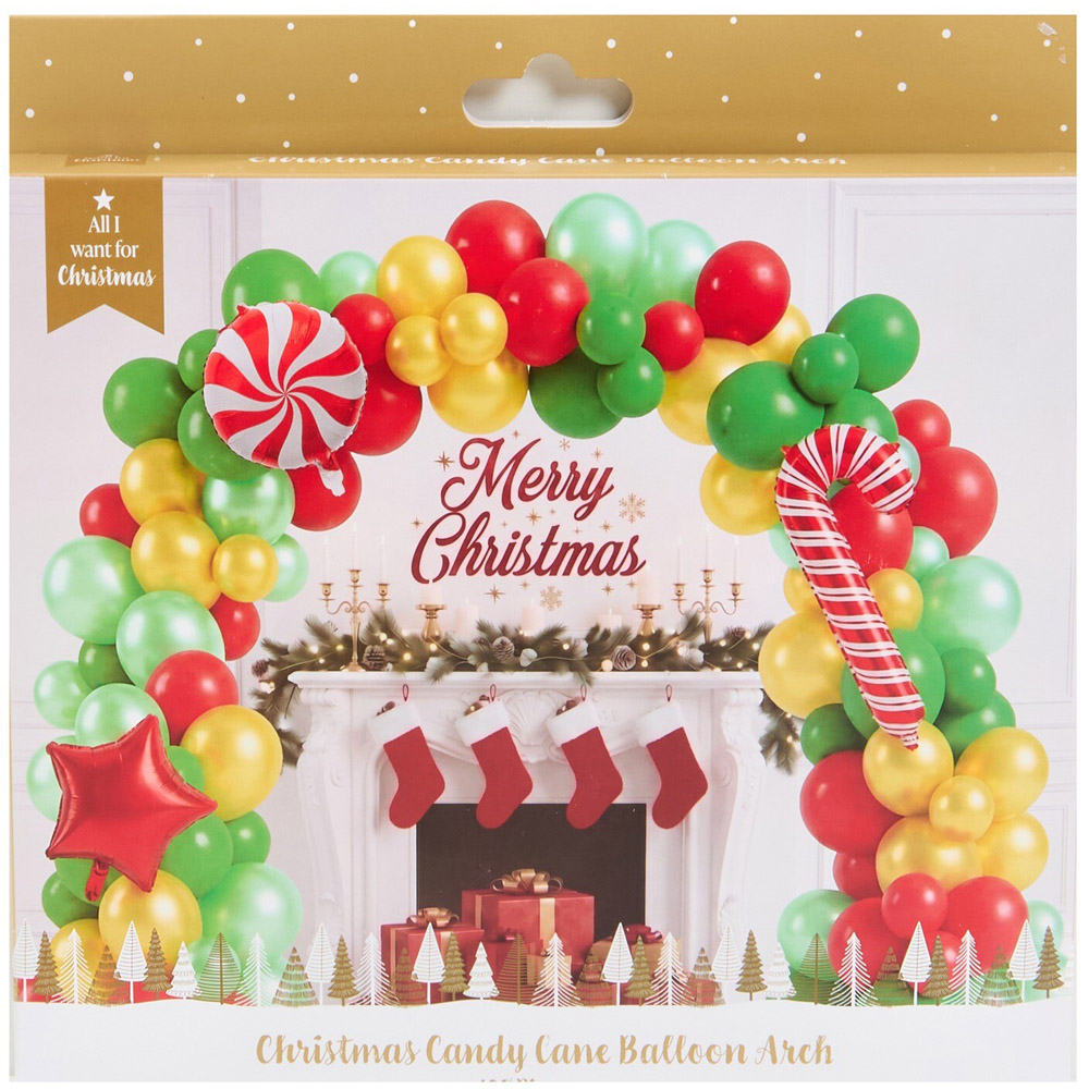 Christmas Candy Cane Balloon Arch Kit Image 3