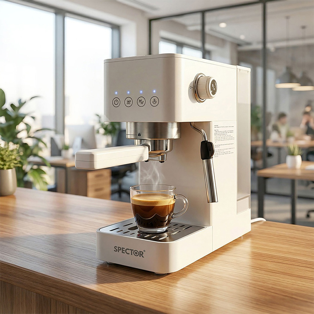 Spector COFF1006-WH-UK 20 Bar Coffee Machine Maker 1350W Image 2