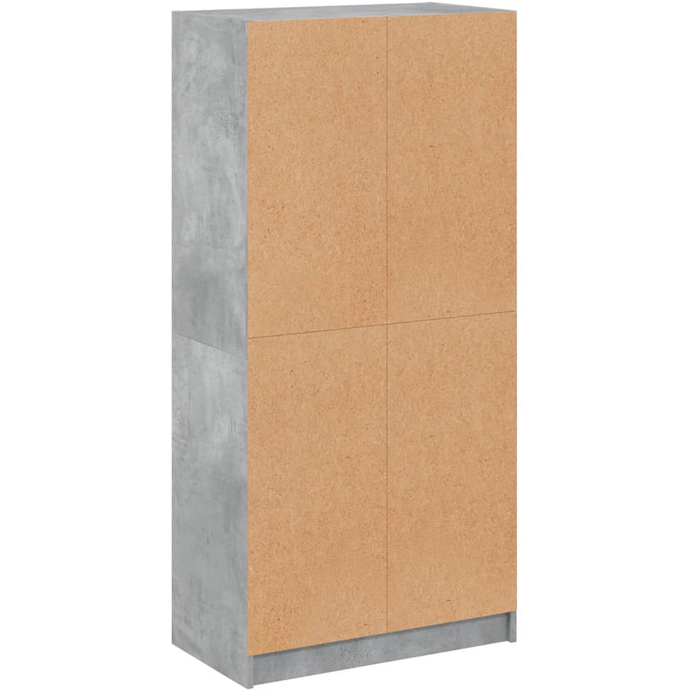 vidaXL 4 Glass Door Concrete Grey Highboard Image 9