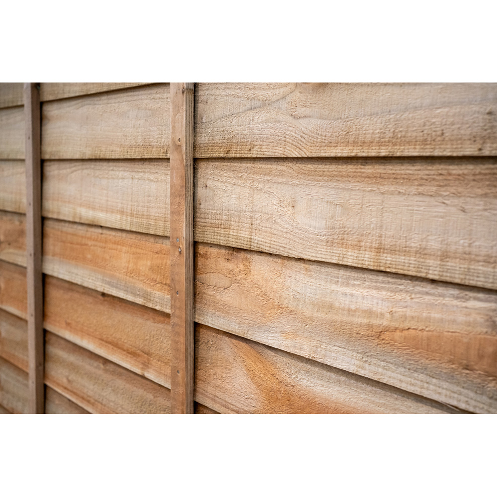 Forest Garden 6 x 6ft Natural Signature Lap Fence Panel Image 3