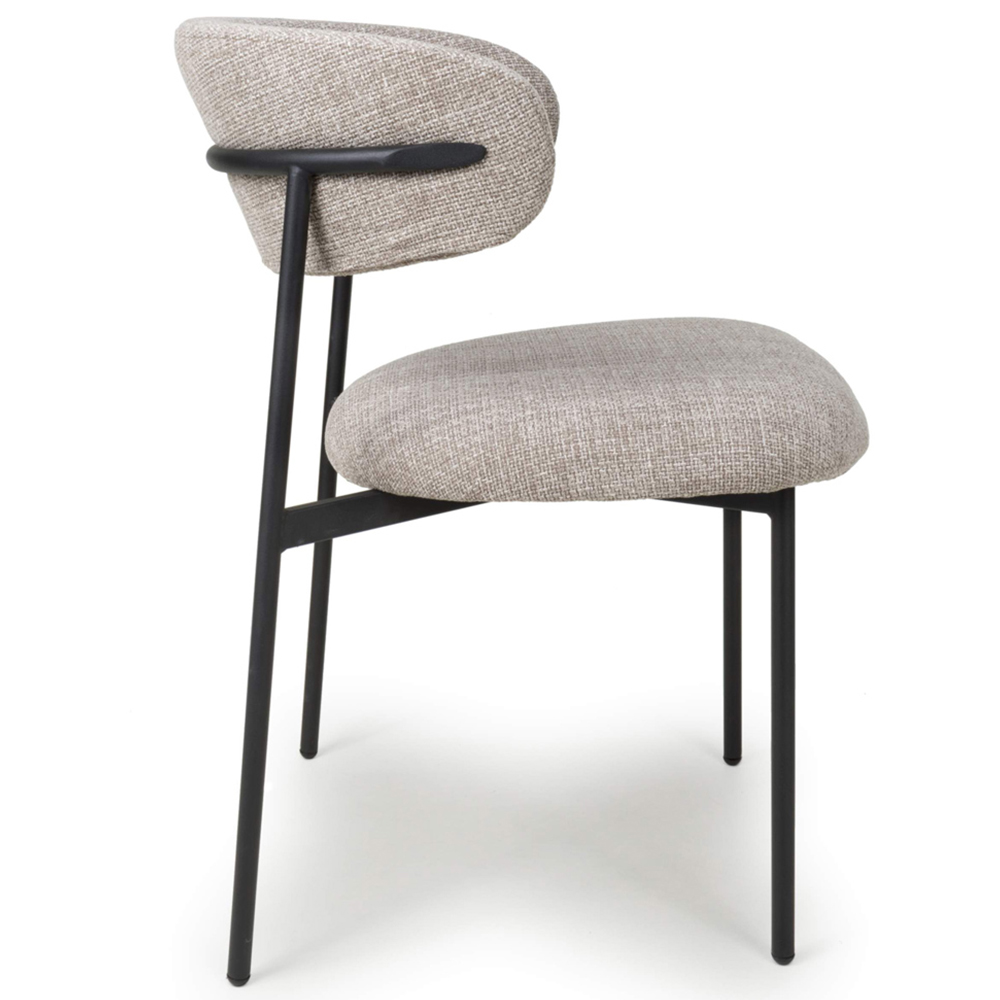 Shankar Marisa Set of 2 Oatmeal Tweed Dining Chair Image 4