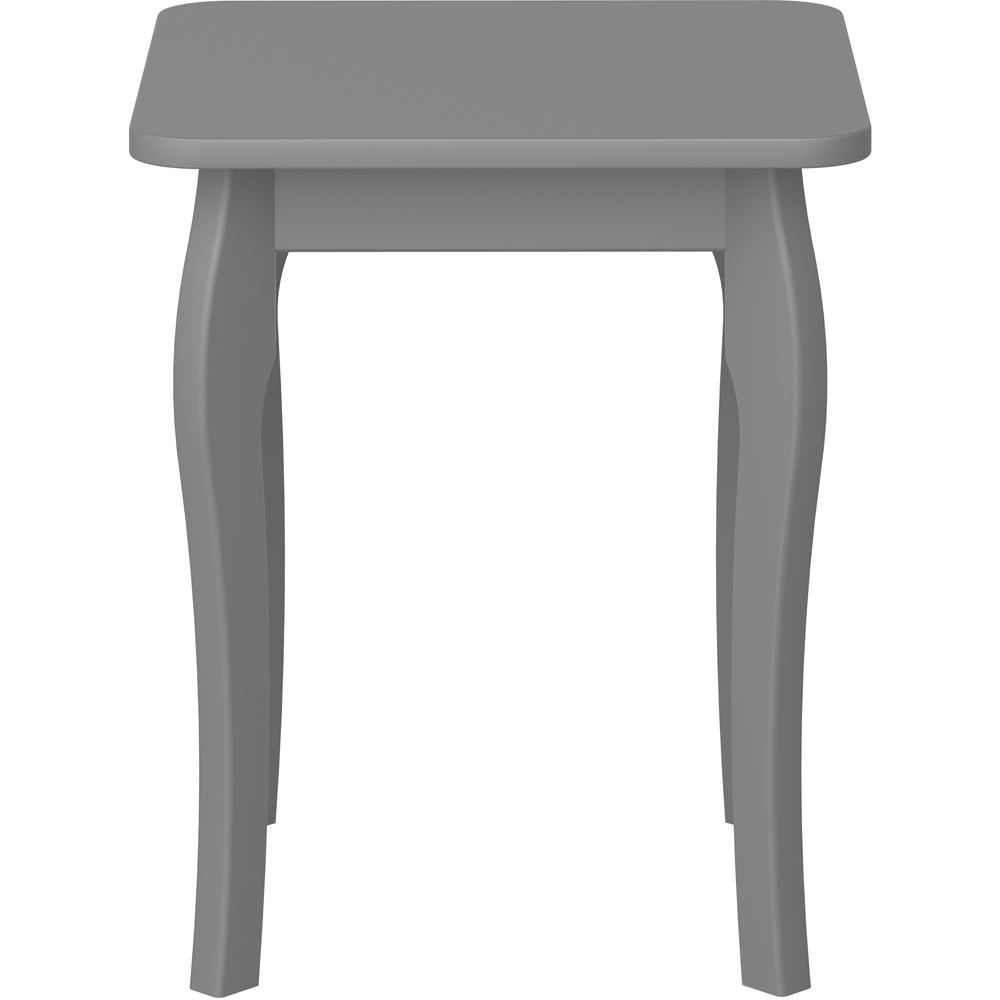Florence Baroque Grey Dressing Table Stool Image 4