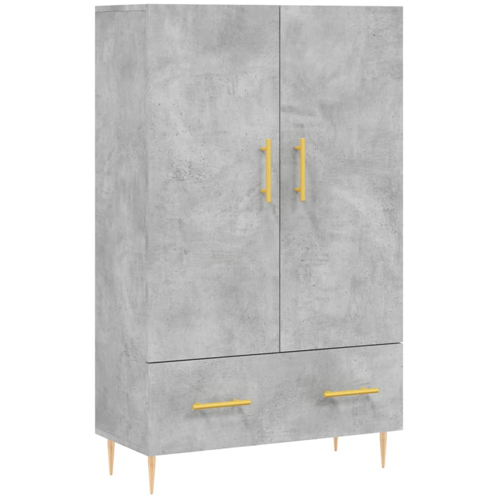 vidaXL 2 Door Single Drawer Concrete Grey Highboard Image 2