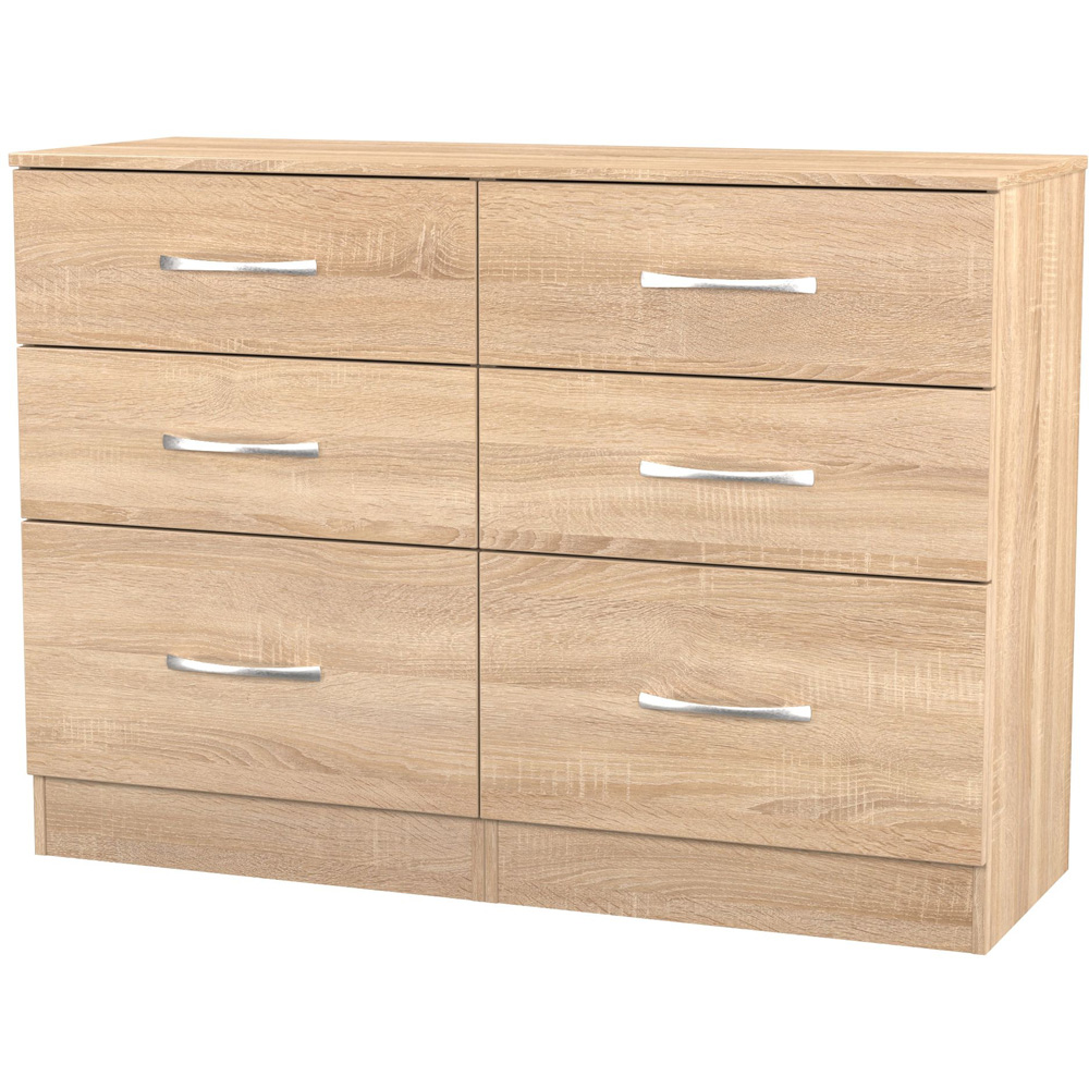 Crowndale Avon 6 Drawer Bardolino Oak Chest of Drawers Image 2