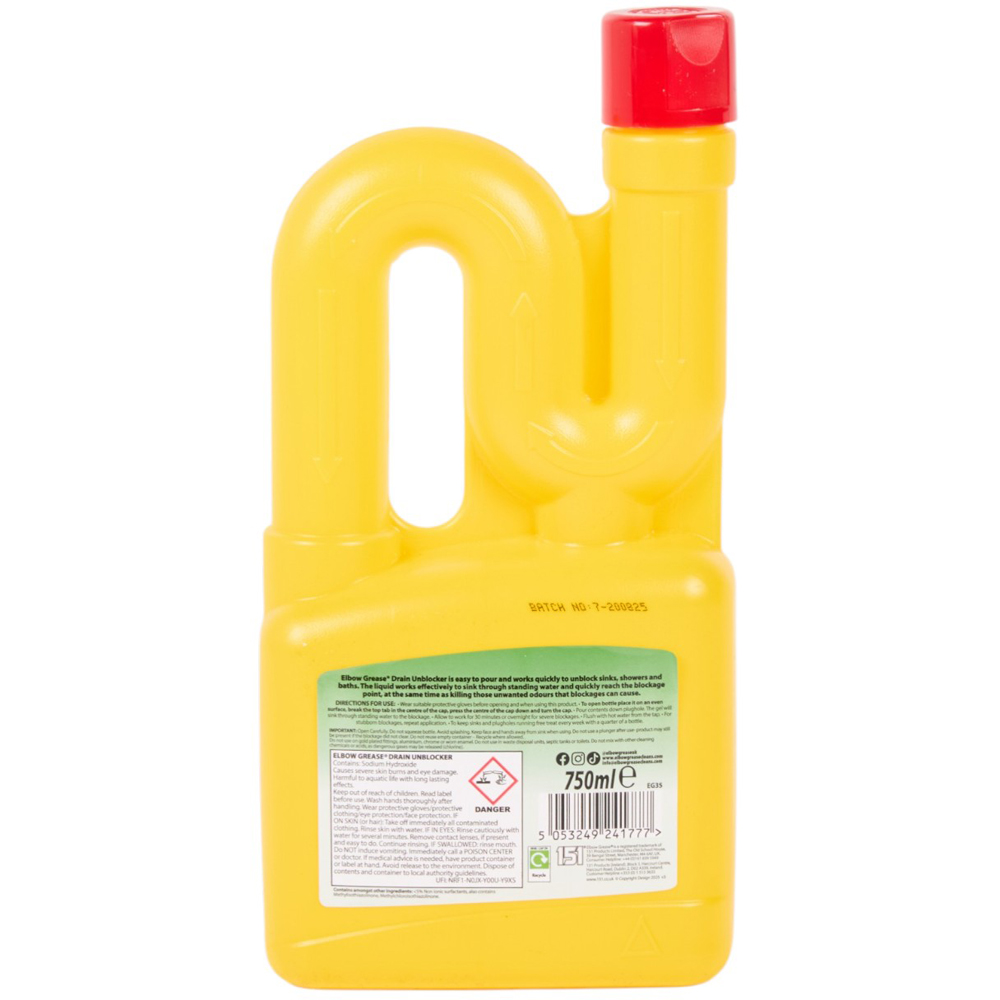 Elbow Grease Drain Unblocker 750ml Image 2