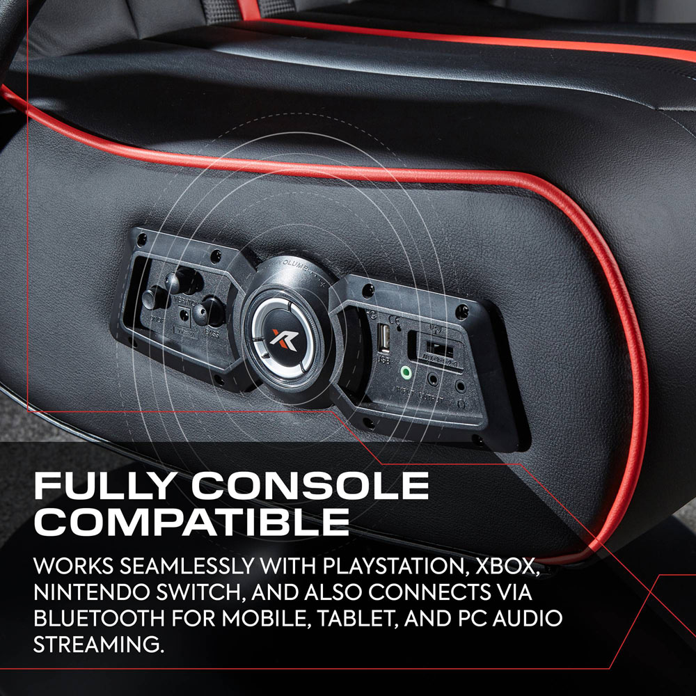 X Rocker Torque 2.1 Red Stereo Audio Console Gaming Chair with Vibration Image 3
