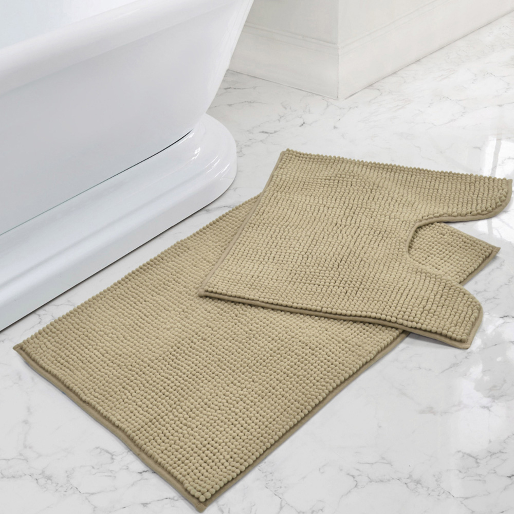 Mayfair Natural Shaggy Noodle Bath Mat 50 x 80cm Image 9