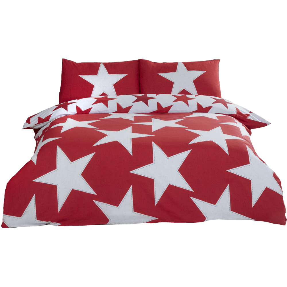 Rapport Home All Stars Single Red Duvet Cover Set Image 2