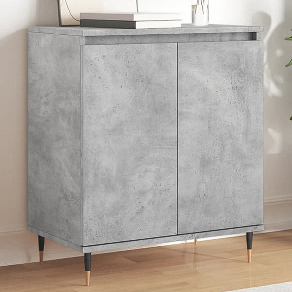 vidaXL 2 Door Concrete Grey Sideboard Image 1