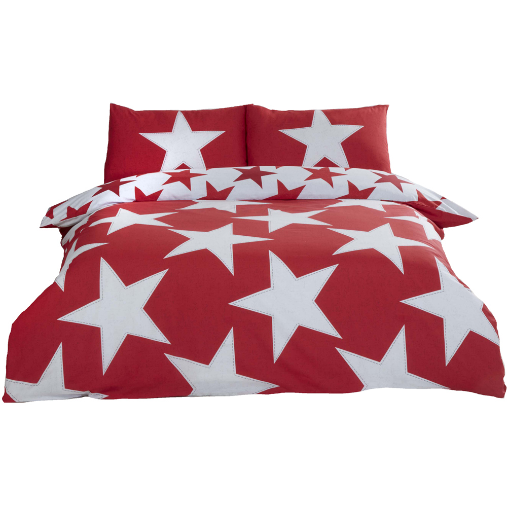 Rapport Home Double Red All Stars Duvet Set Image 2