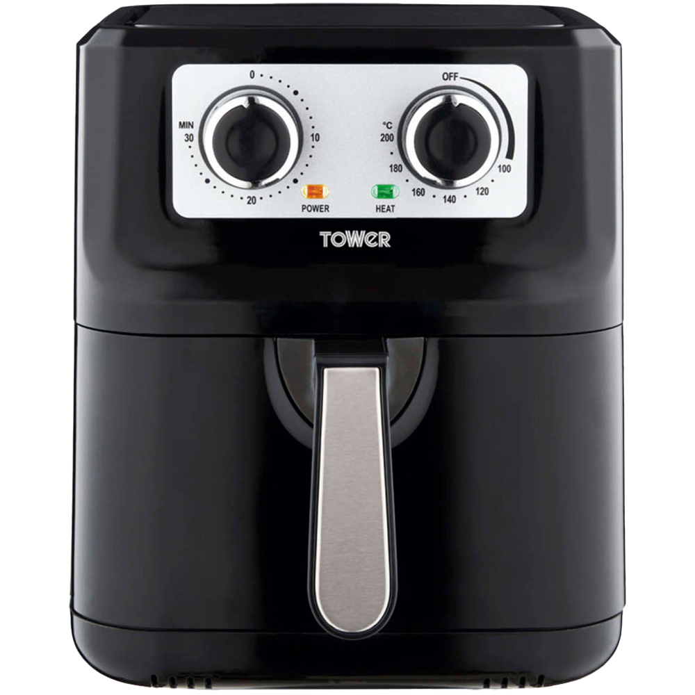 Tower Vortx T17090 Black Manual Single Basket Air Fryer 5L Image 1