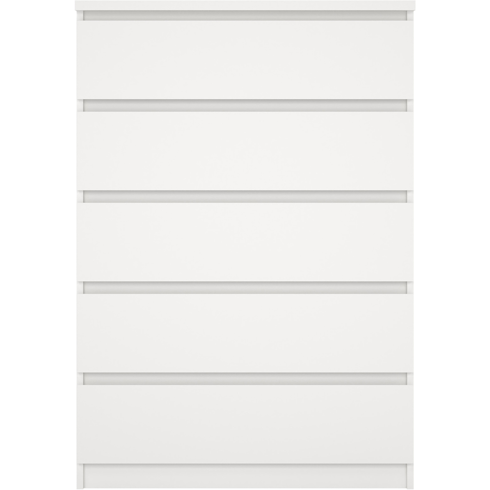 Florence Naia 5 Drawer White Chest of Drawers Image 3