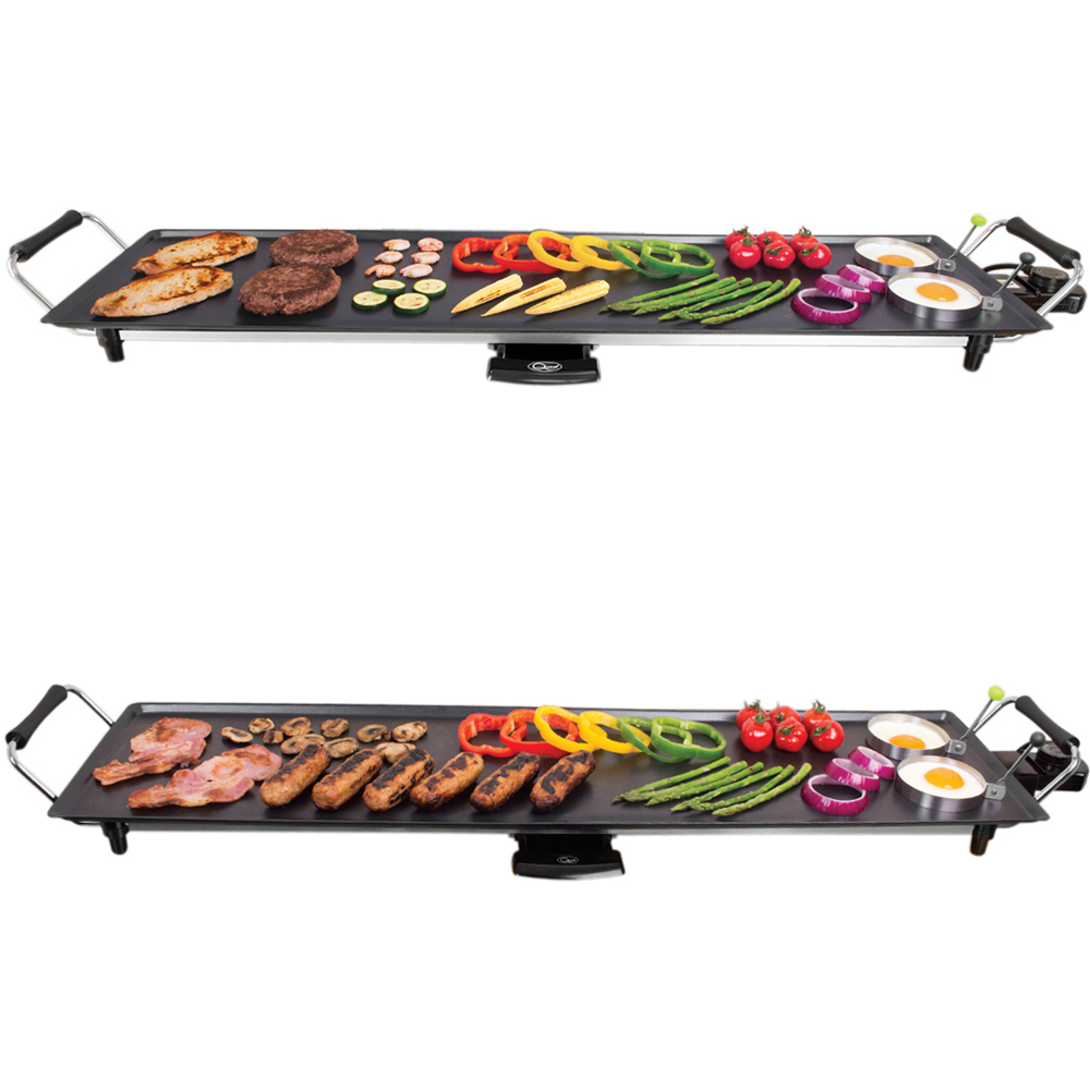 Quest Black X90 Non-Stick Electric Teppanyaki Grill 1800W Image 3