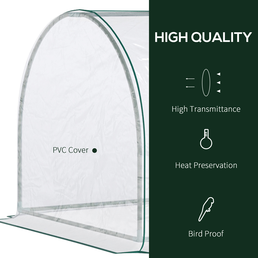 Outsunny Portable PVC Cover 8.1 x 3.2ft Greenhouse Image 5
